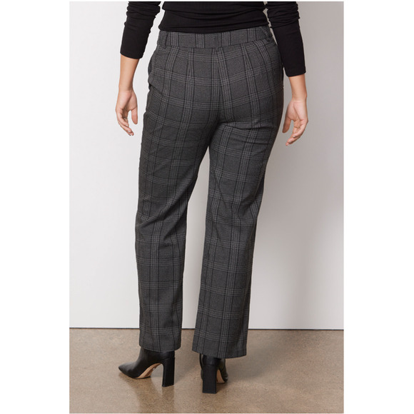 SANCTUARY NWT Evereve Chcarcoal Plaid Soho Trouser Pant // 25 - Picture 2 of 11